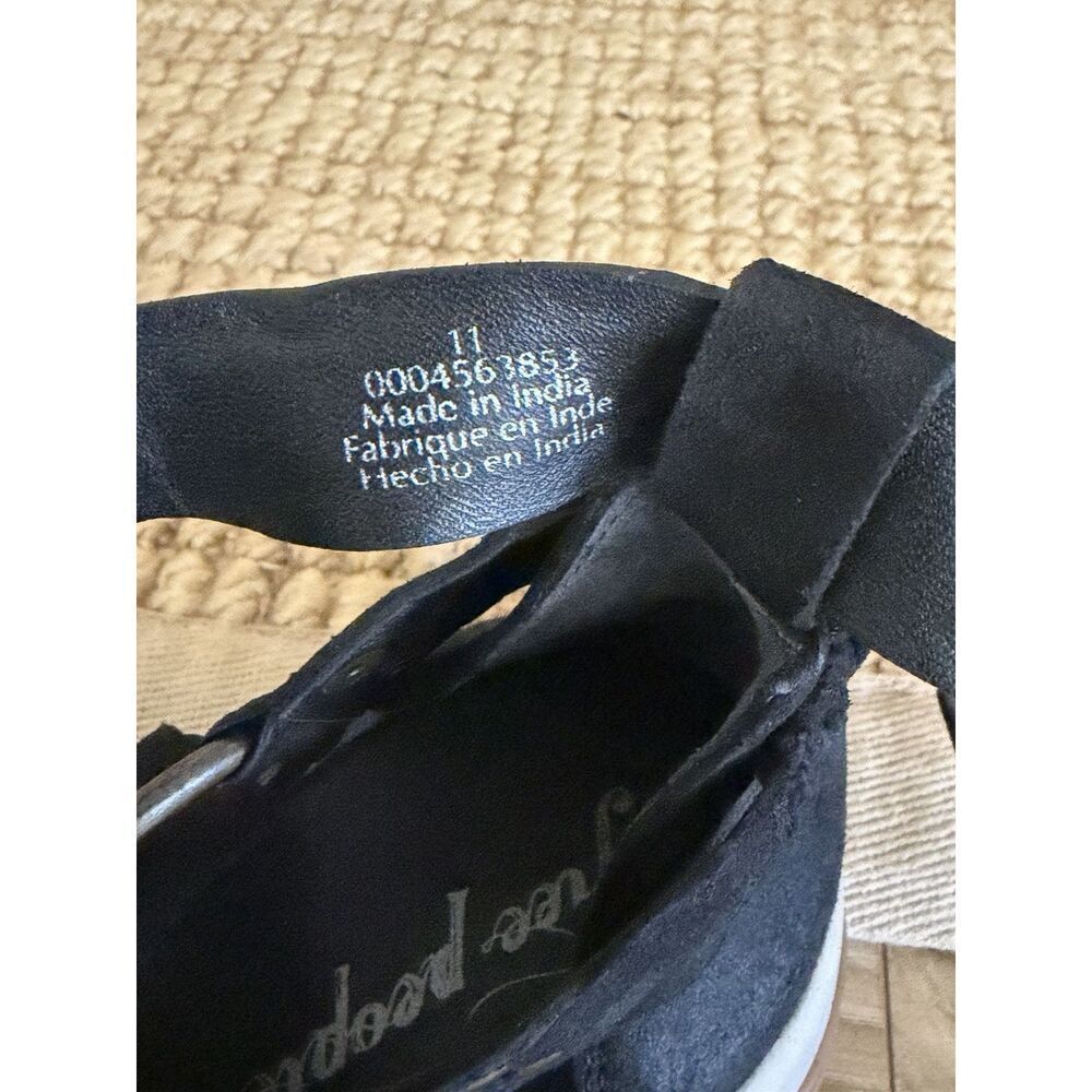 Free People Bodhi Fisher Sneakers Sandals Black Suede Women 11 - Picture 9 of 10